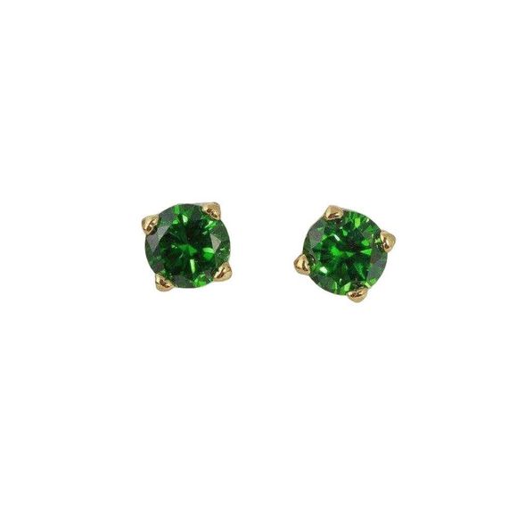 kate spade Jewelry - Kate Spade Green Crystal Cubic Zirconia Stud Earrings with Dust Bag